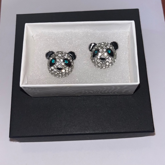 Betsey Johnson Panda earrings - Picture 2 of 2